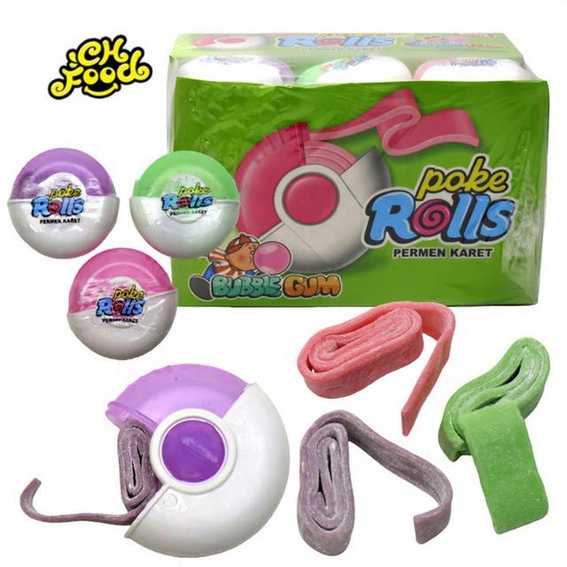 Wholesale Hot Selling Fruity Poke Roll Bubble Gum OEM Halal Roll Gum Sweet Chewing Gum Custom China Manufacturer