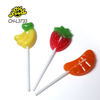 Hot Selling Cartoon Fruit Shape Lollipop Watermelon Pineapple Banana Strawberry Orange Halal Hard Candy Sweets