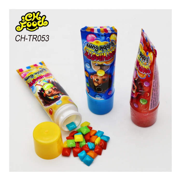 Hot Selling Halal Candy Wholesale Toothpaste Candy Toys Mini Square Chewing Gum for Kids