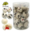 Wholesale 10g Halal 3d Cartoon Panda Shape Strawberry Jam Filled in Ball Gummy Candy Sweets Snack Food