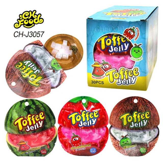 New Hot Jelly Pudding Watermelon Strawberry and Coconut Flavor Halal Candy Snack Wholesale and OEM Kids Snack