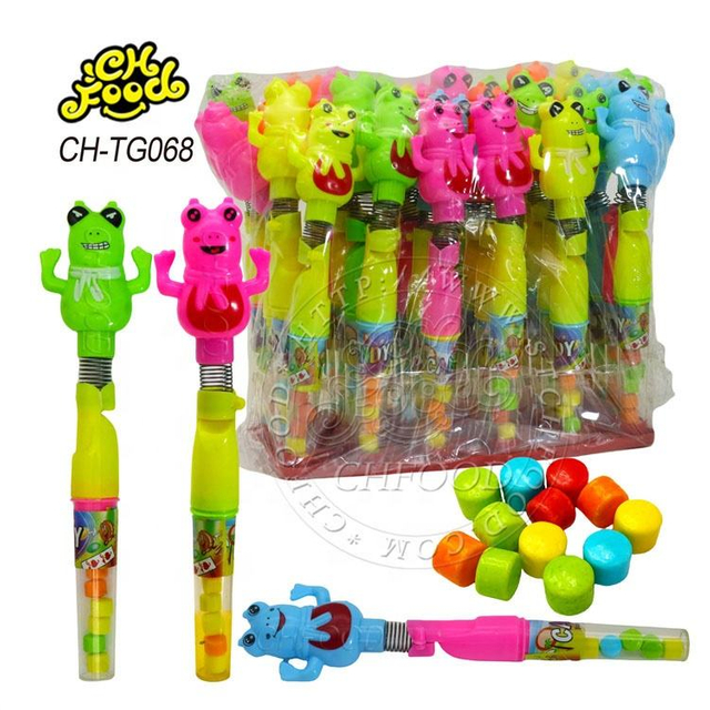 Plastic Finger Frog Shape Spring Rocking Toys Candy
