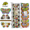 Wholesale 5in1 Four Flavor Chocolate Jam with Mini Cookie Ball OEM Butterfly Shape Chocolate Bisuits Candy Toy for Kids Halal