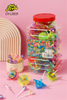 Wholesale Halal Plastic UFO Gyro Candy Toy Spinning Top Toy with Lollipop Candy Sweets for Kids