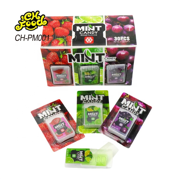 Low MOQ Wholesale Strawberry Lemon and Grape Flavors Mint Paper Candy Sweets Halal Confectionery Candy