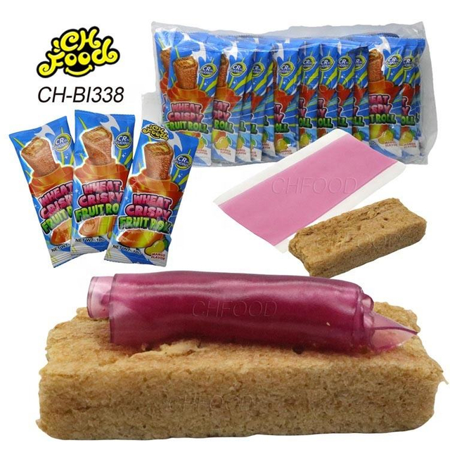 Custom Crispy Biscuits and Fruity Jelly Gummy Candy Wholesale Halal Sweets Snack