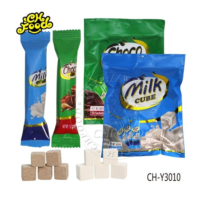 OEM Milk Chocolate Cube Tablet Pressed Chewy Candy