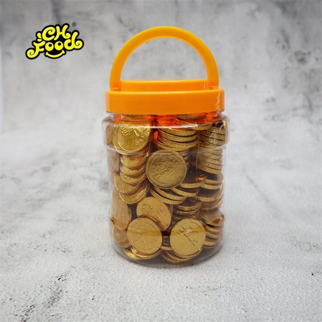 Hot Sale 200pcs Gold Chocolate Coins In Jar