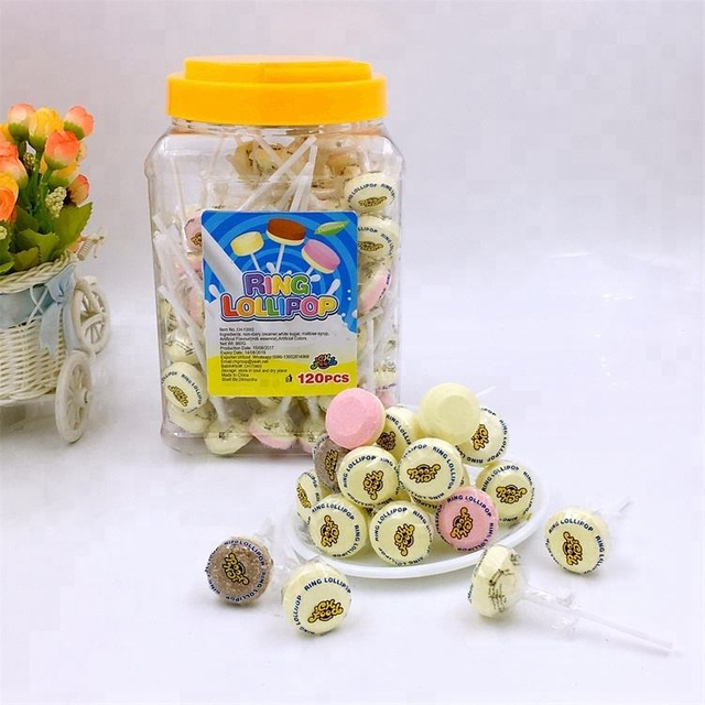 Hot Selling Milk Flavor Ring Lollipop Candy Sweets
