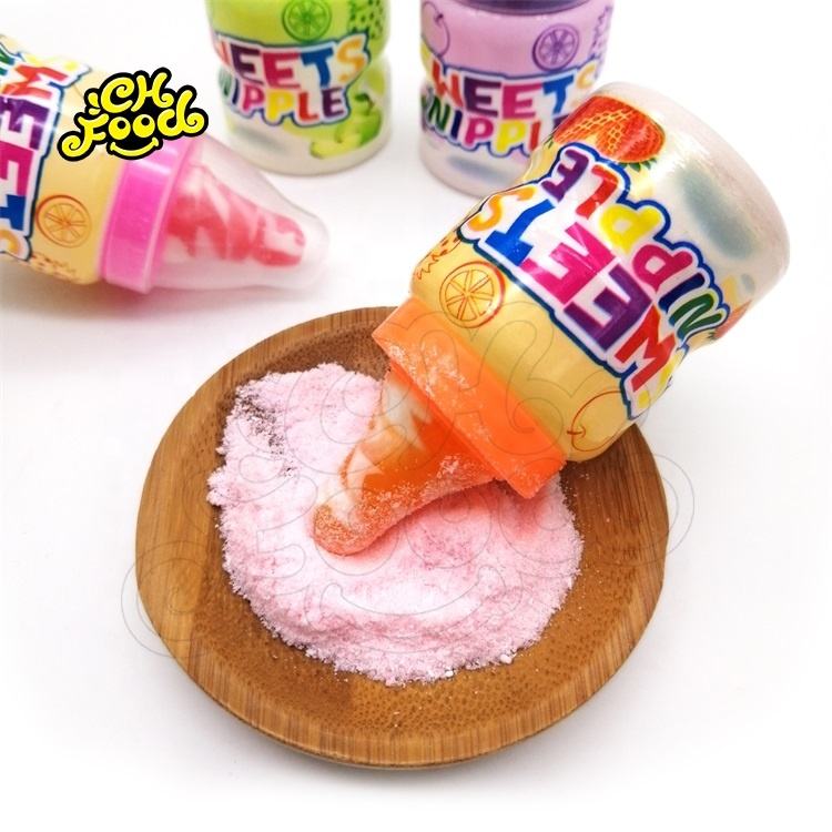 30pcs Nipple Shape Hard Candy With Sour Powder Candy Mix Fruit Flavor