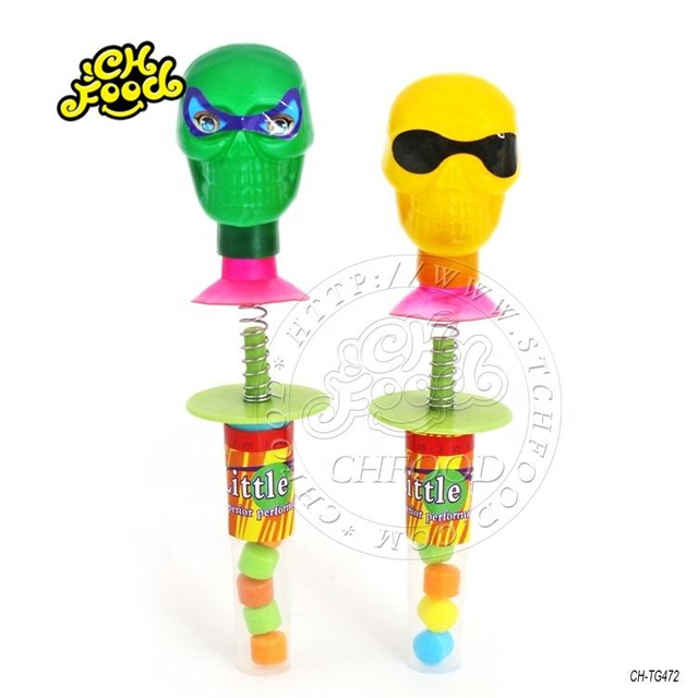 New Skull Spring Bounce Toys Candy Jumping Toy Halloween