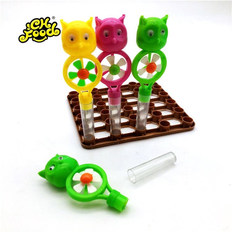 Empty Candy Tube Container With Owl Shape Windmill Toys