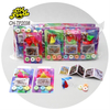 Low MOQ Wholesale 3in1 Fruity Whistle Tablet Hard Candy and Balancing Bird Toy with Card Toy OEM Candy Toy for Kids