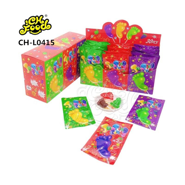 Funny Foot Shape Lollipop With Popping Candy