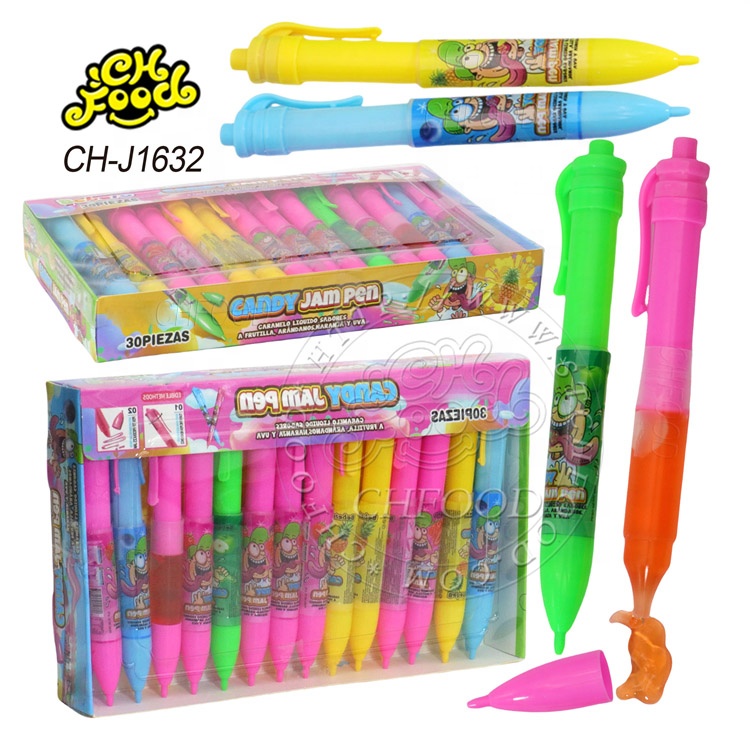 New Hot Selling Candy Jam Pen Shape Toy with Mix Flavor Fruit Jam Wholesale OEM Halal Jelly Candy Sweets for Children Candy Toy