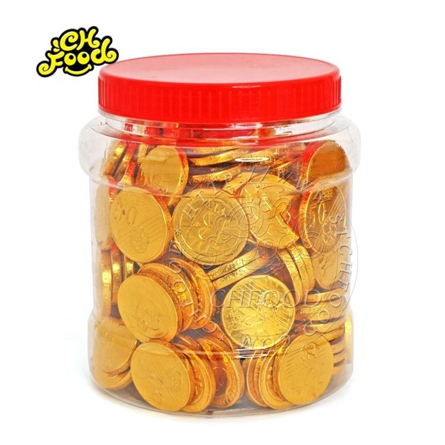 Hot Sale 200pcs Gold Chocolate Coins in Jar
