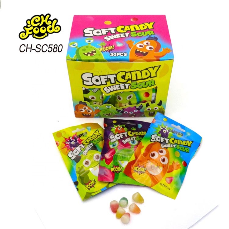 Wholesale Hot Selling Color Monster Gummy Jelly Sour Candy Sweets for Kids