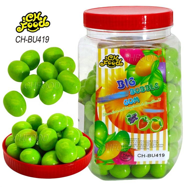 Manufacturer Wholesale Hot Selling Fruit Shape Big Jujube / Chinese Date Bubble Gum in Jar