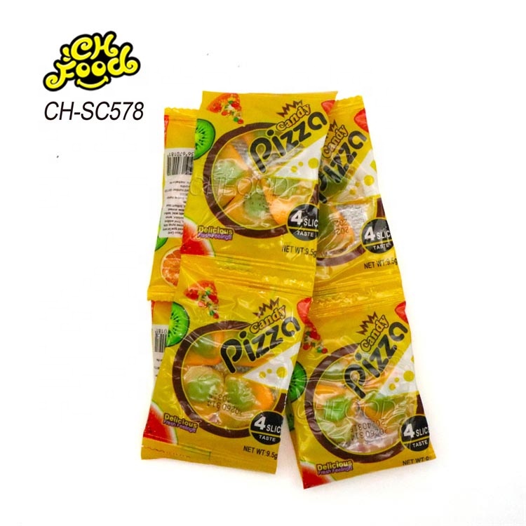 Hot Selling Fruit Flavor Pizza Gummy Jelly Soft Candy Sweets for Kids