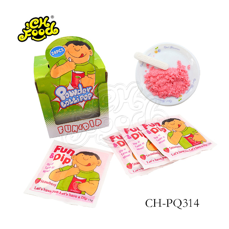 CHFOOD New Product Strawberry Flavor Pop Powder Lollipop Candy