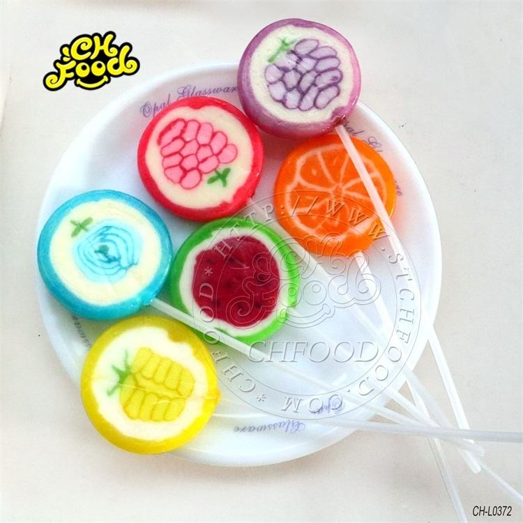 Hot Selling 50 Pcs Colorful Fruit Slice Sweet Lollipop Candy