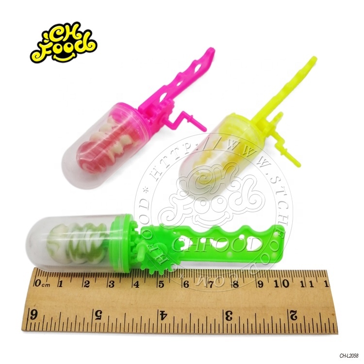 Novelty Manual hand rotated lollipop toy candy Mix Fruit Flavor hard candy