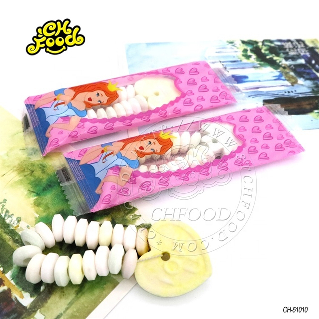 Natural Pigment Candy Heart Shape Bracelet Tablet Candy Fruit Flavor Halal Sweet