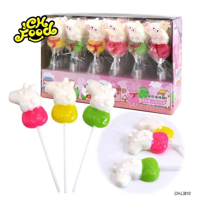 Halal Cute Cartoon Pig Lollipop In Jar and Box