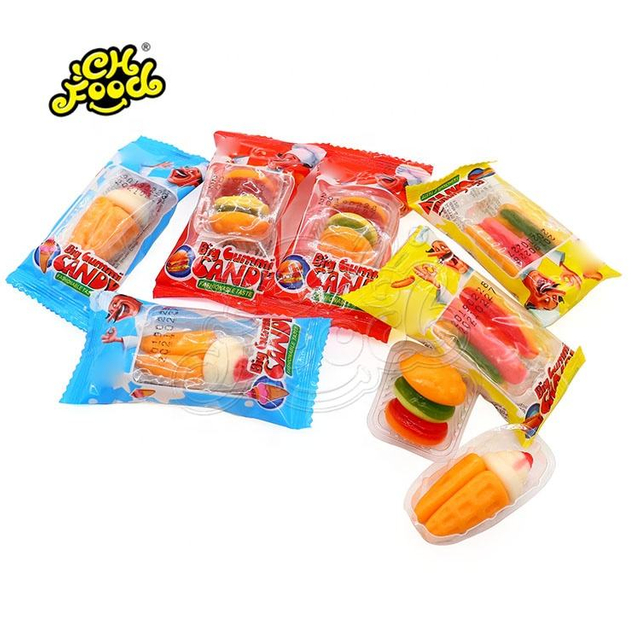 Halal Big Ice Cream Shape Soft Gummy Jelly Candy