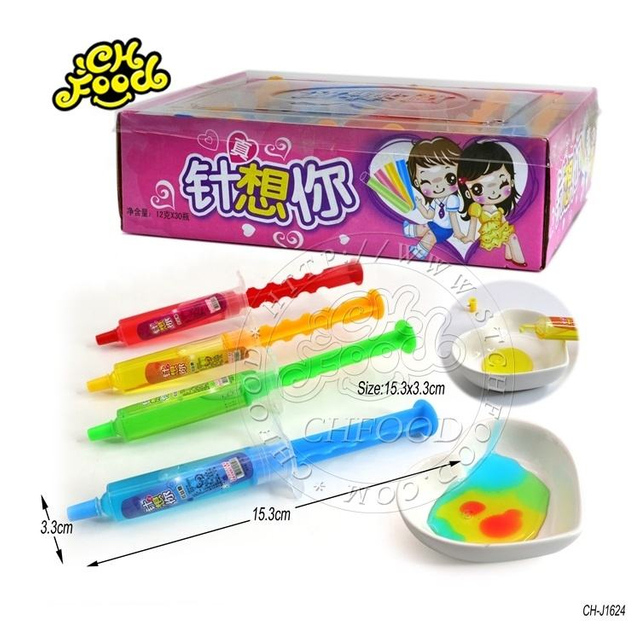 Syringe Toys Injection Filled Fruit Flavor Jelly Jam