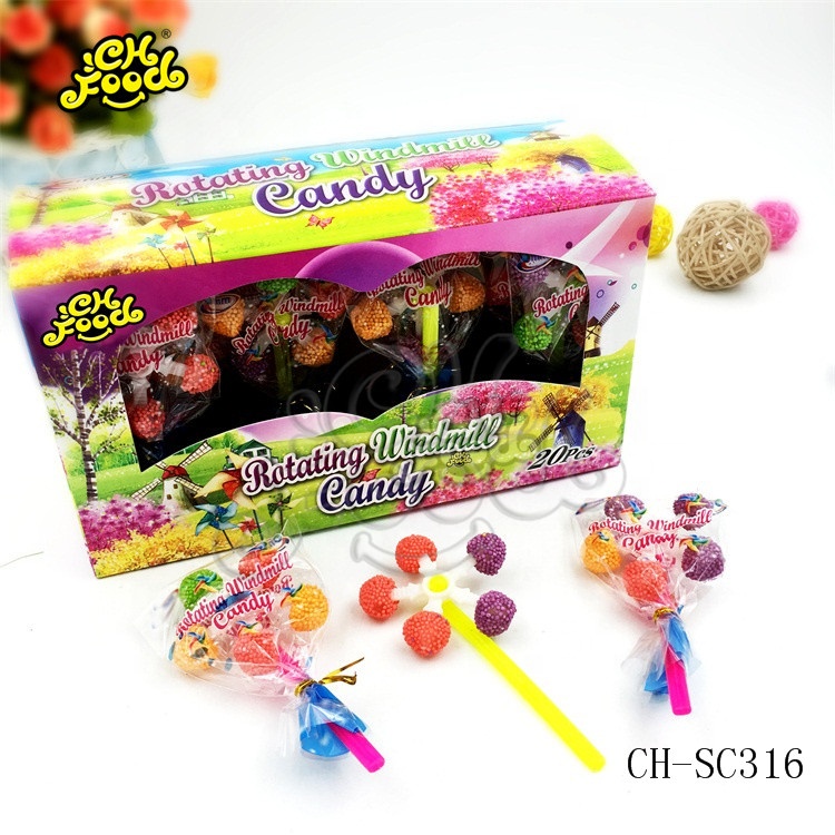 Childhood Memories Small Windmill Shape Lollipop Soft Candy