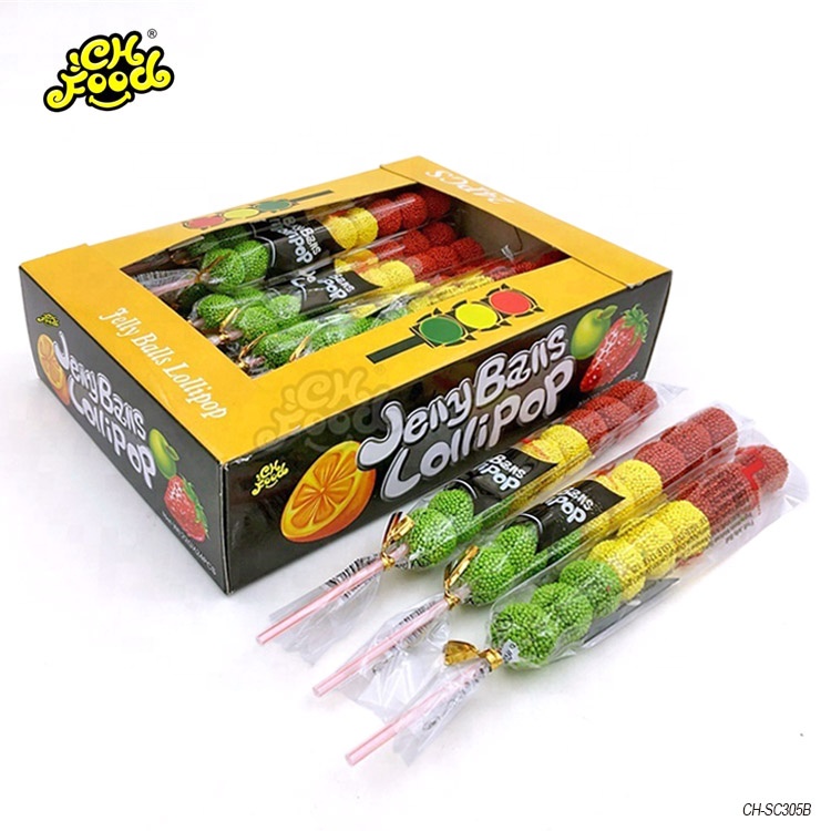 Jelly Balls Lollipop Gummy Candy
