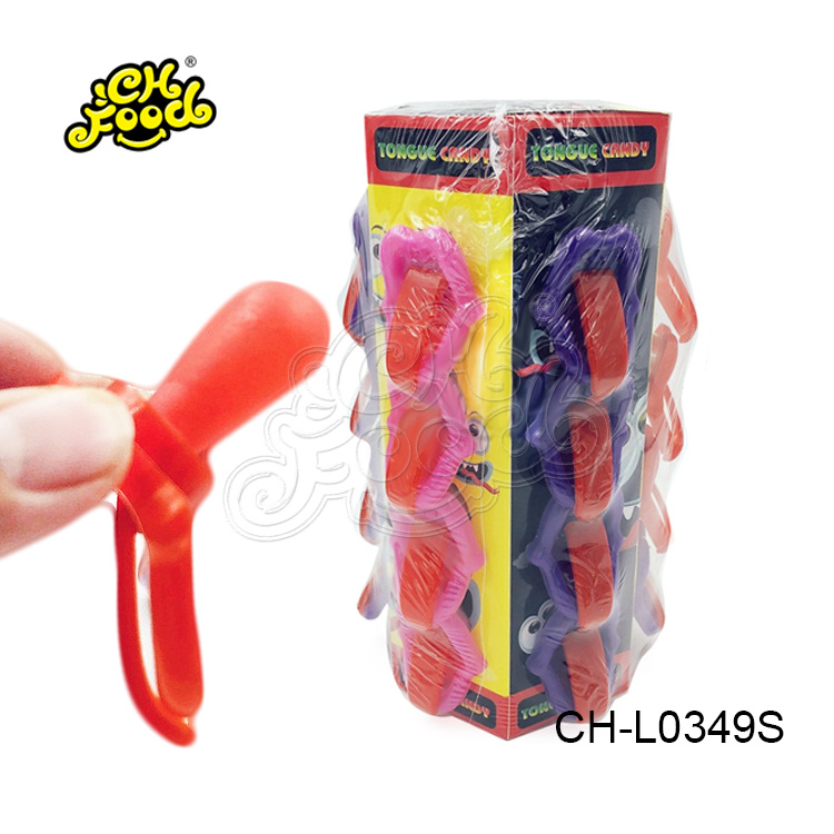 Nipple Shaped Funny Long Tongue Hard Lollipop Ring Candy Toy In Boxes