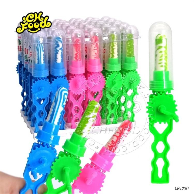 Mix Fruit Flavor Manually Rotate Lollipop Hard Candy Sweet