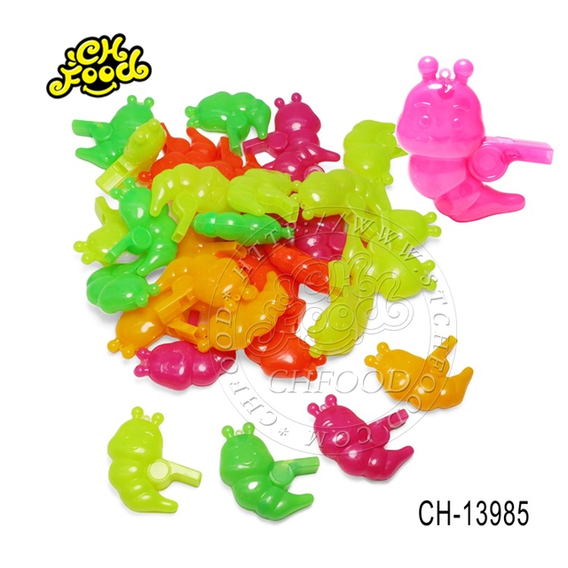 Cheap Mini Colorful Cartoon Plastic Caterpillar Whistle Toy for Kids Promotional toy