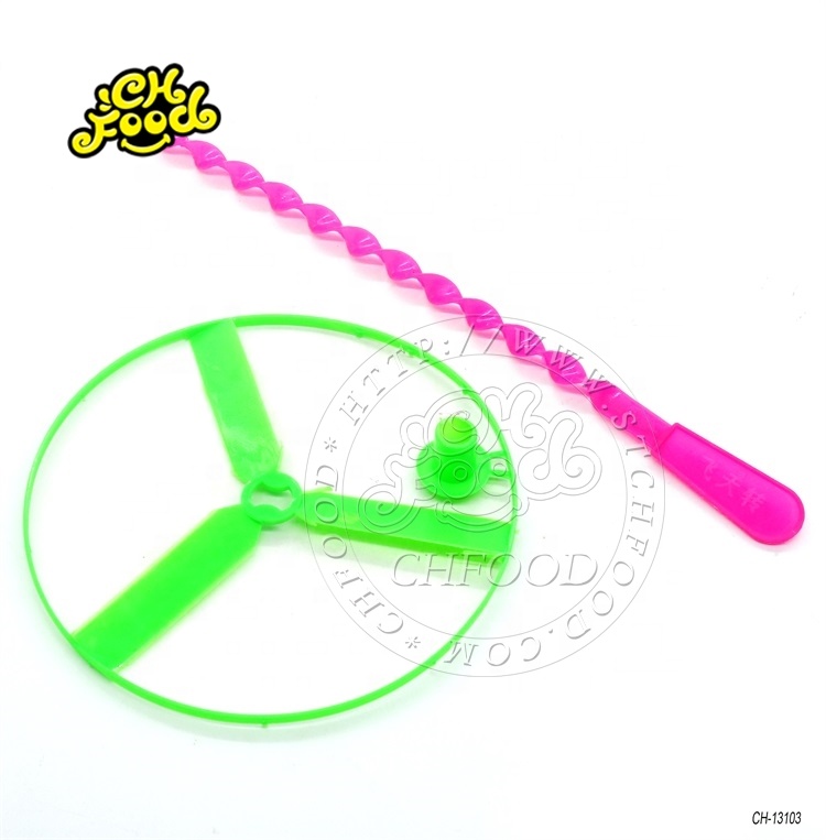 Funny Plastic Flying Disk With Stick Shooter