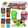 OEM Candy Manufacturers Wholesale Cartoon Spring Man Bottle Toy with Puffed Choco Beans Candy Sweets for Kids