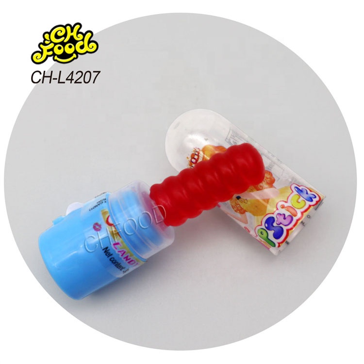 Cheap Plastic Candy Toys for Kids Led Lightning Lipstick Lollipop Hard Candy Sweets Snack Food