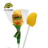 Halal 3D Sugar Coated Mango Shape Gummy Jelly Candy Lollipop Wholesale and Custom China Sweets Candy Snack