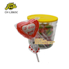 Wholesale Rainbow Fruit Flavor Heart Shape Lollipop Candy Sweets OEM Halal Pin Pop Hard Cartoon Hard Candy for Kids
