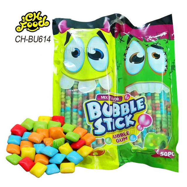 Custom Fruit Flavor Mini Square Bubble Gum Halal Sweets Candy