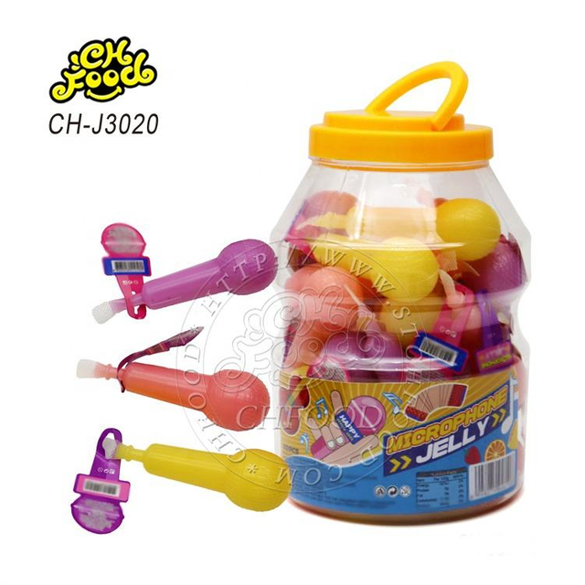 Wholesale Cute Cartoon Microphone Shape Jelly Candy for Children OEM China Jelly Pudding Candy Sweets Halal