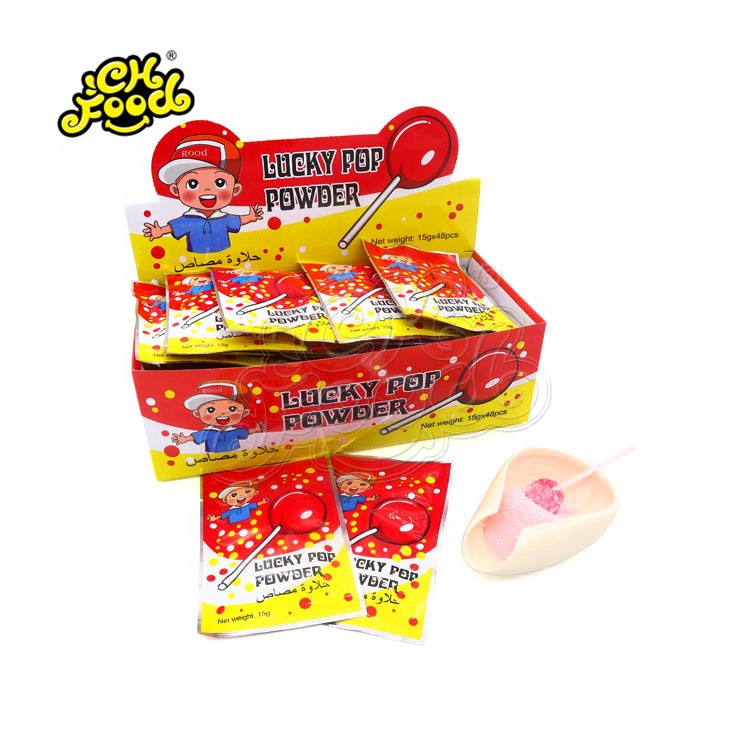 CHFOOD New Product Strawberry Flavor Pop Powder Lollipop Candy