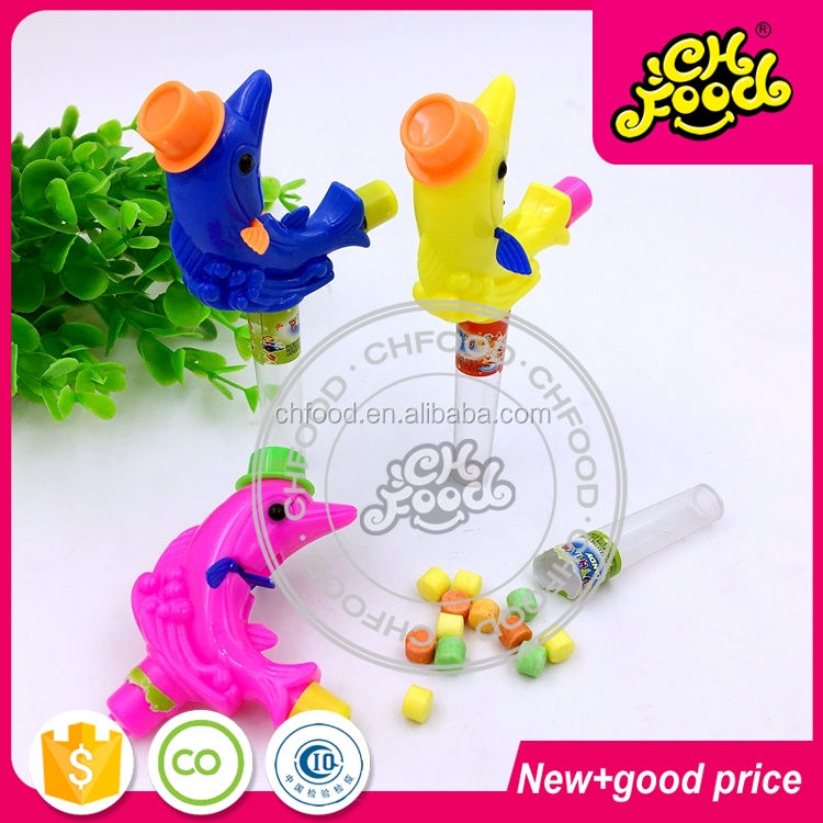 Cute Whistle Dolphin Animal Plastic Toy Candy