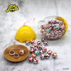Halal Sweet Football Shape Crispy Sugar Coated Chocolate Ball In Egg Jar