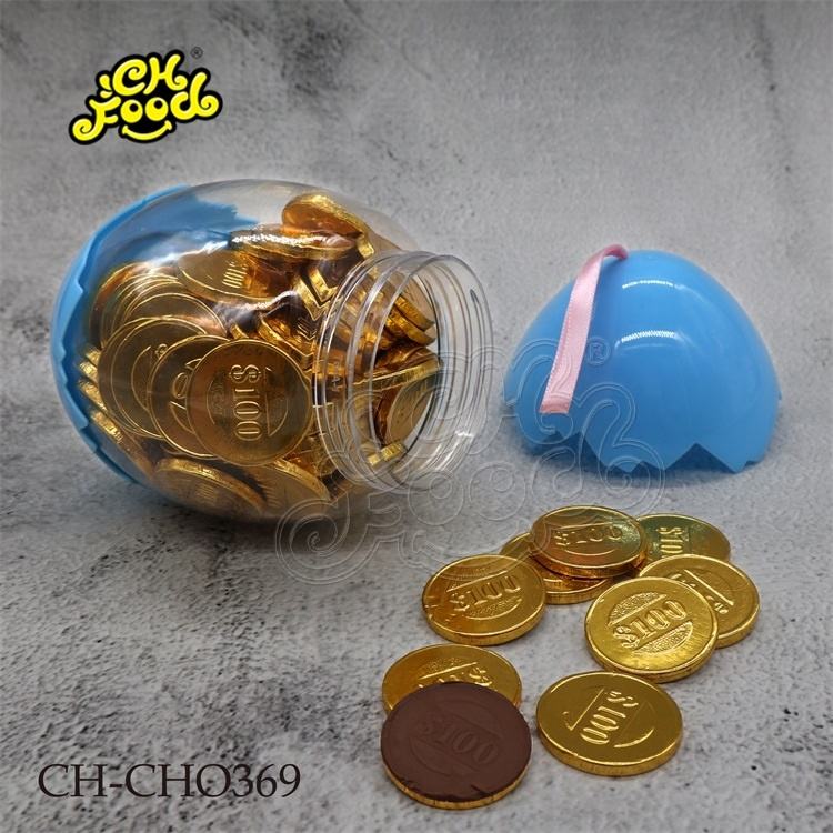 CHFOOD Gold Coin chocolate in egg bottle CH-CHO369