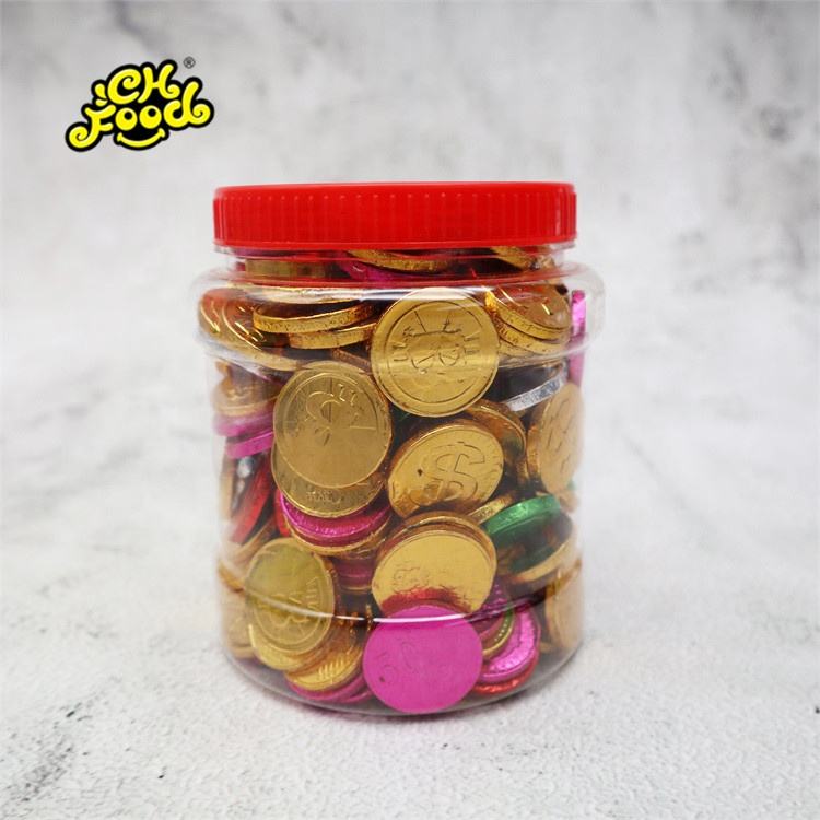 Hot Sale 200pcs Gold Chocolate Coins In Jar