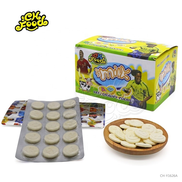 15PCS Dry Milk Candy Tablet With Football Star Packing