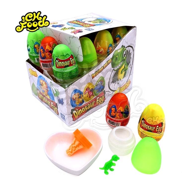 Dinosaur Egg Toy Candy Nipple Lollipop With Mini Toy