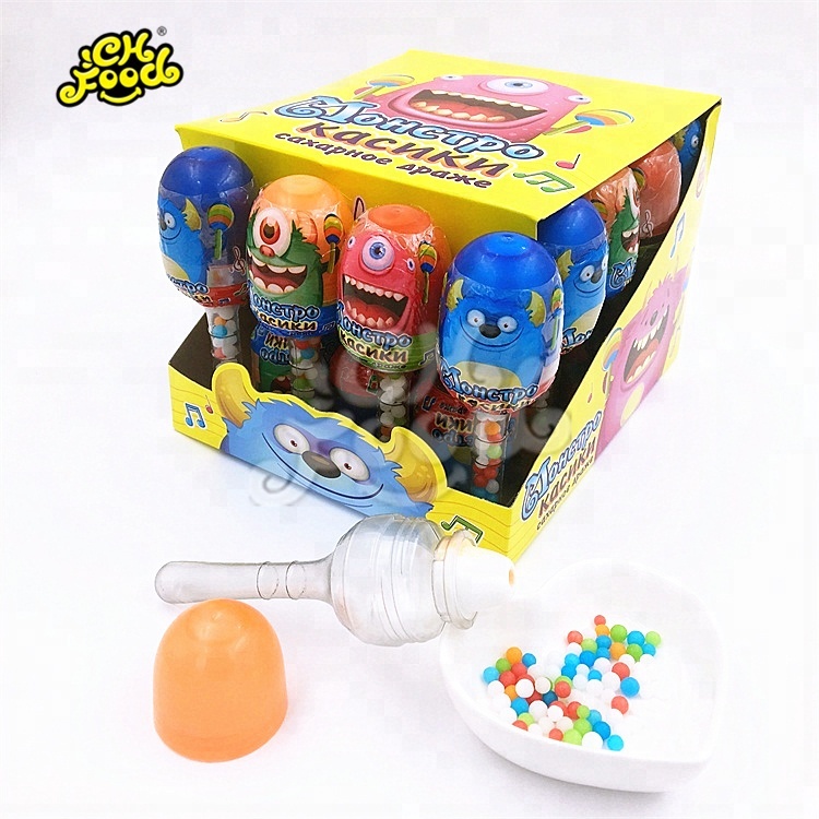 Nipple Candy Rainbow Lollipop With Mini Ball Compressed Candy